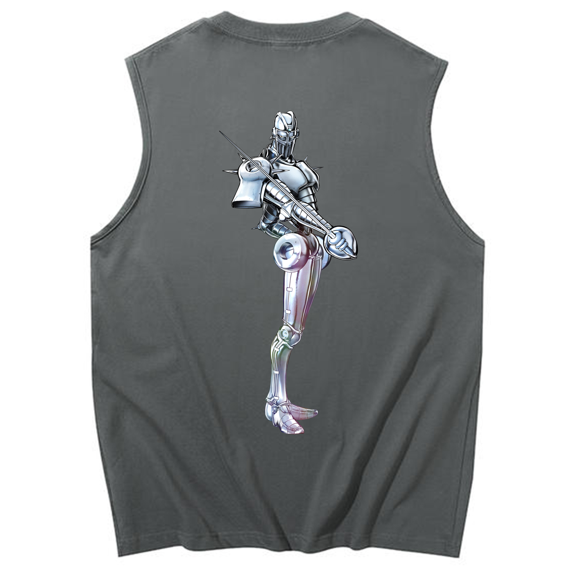 （画像用） ジョジョの奇妙な冒険 ジャン＝ピエール?ポルナレフ JoJo's Bizarre Adventure Jan Pierre Polnareff コットン100％タンクトップ（背面プリント）
